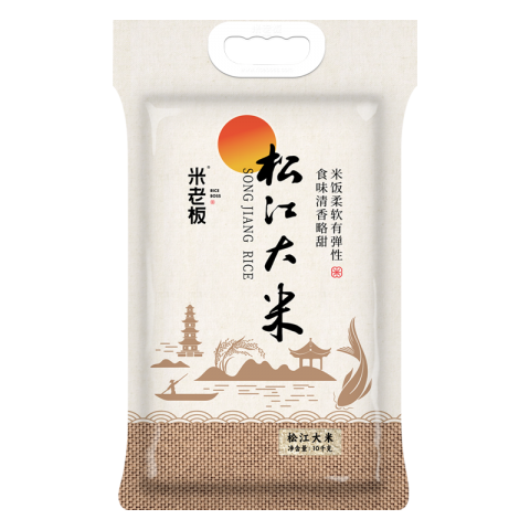 米老板松江大米10kg/袋經(jīng)典款真空包裝